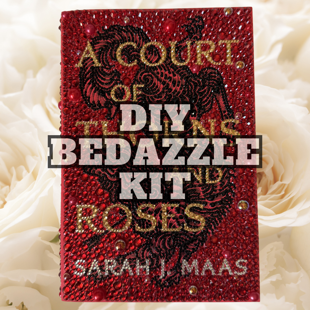 ACOTAR DIY Bedazzle Kit | Court of Thorns and Roses Book Cover Rhinestone Kit | Fantasy Book Bling Craft Kit | Complete Book Bedazzling Set