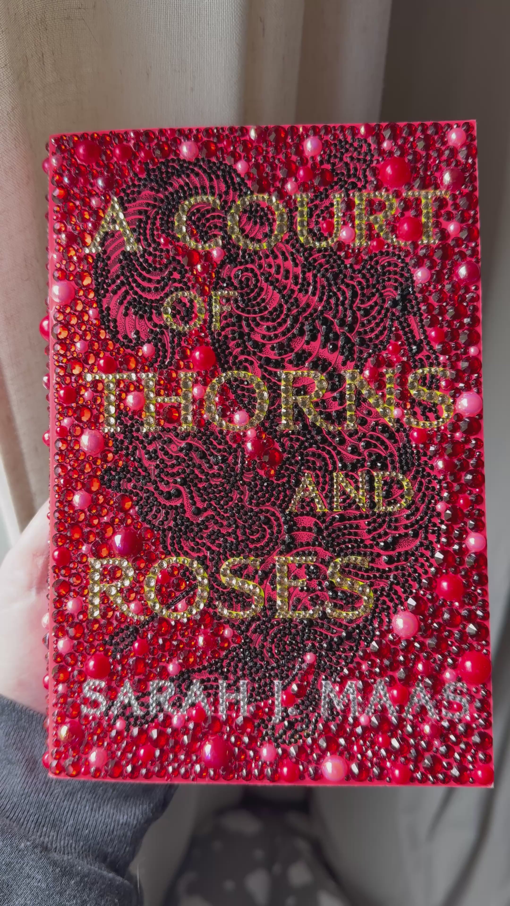 Custom Bedazzled A Court of Thorns and Roses Book | Hand-Embellished Rhinestone Fantasy Edition